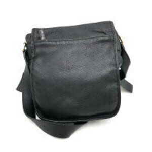 Prada messenger black leather bag shoulder